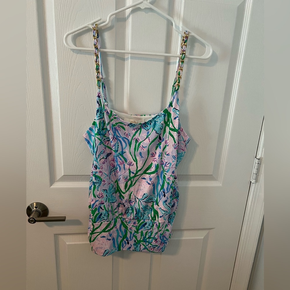 Lilly Pulitzer Cannavale Knit Top Size M. New with tags. Color seacret escape